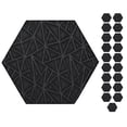 thumbnail image 1 of Furnish My Place Geometrical Pattern Indoor/Outdoor Refine Black Rug, Abstract Area Rug, Doorway Mat, Contemporary Rug for Living Room, Entryway, Made in USA, 2' Hexagon - Set of 20, 1 of 5