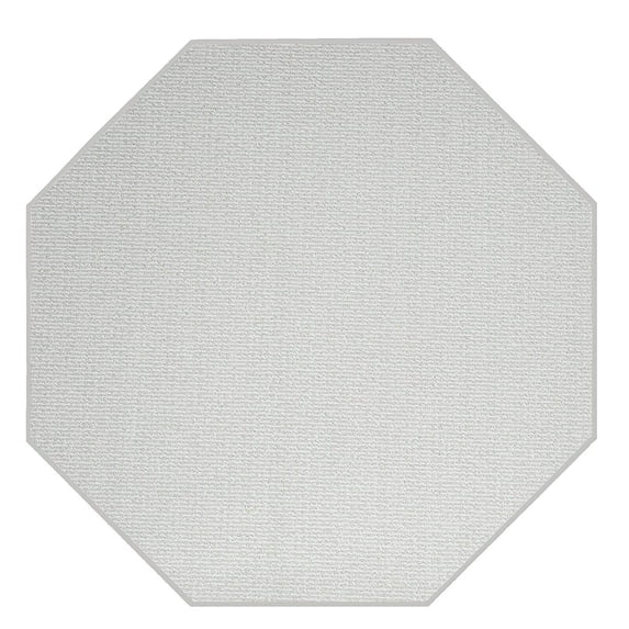 Furnish My Place Iconic Rug - 4 ft. Octagon, Ivory Cream, Custom Floor Rug for Patio, Garden, Hallway, Living Room