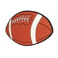 thumbnail image 1 of Furnish My Place Indoor Area Rug for kids - 2 ft. 6 in. x 4 ft., Rust, Football Shape Rug with Jute Backing, 1 of 8