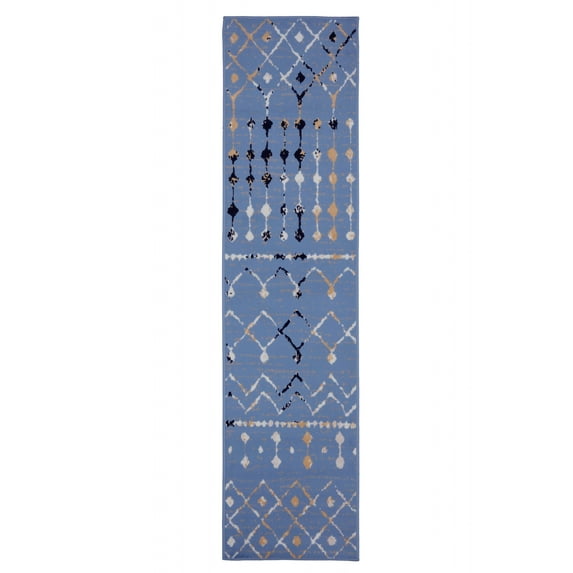 Furnish My Place Indoor Distressed Moroccan Style Rug with Jute Backing Runner - 2 ft. x 8 ft., Light Grey, Transitional, Area Rug for Living Room, Bedroom, Hallway