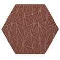 thumbnail image 1 of Furnish My Place Indoor Floor Rug - 2 ft. Hexagon, Rust, Geometrical Print, Customized Area Rug for Bedrooms, Hallways, Living Rooms, 1 of 5