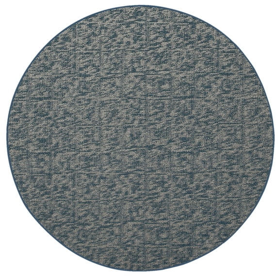 Furnish My Place Indoor Floor Rug - 2 ft. Round, Blue, Distressed, Area Rug for Bedrooms, Hallways, Living Rooms