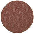 thumbnail image 1 of Furnish My Place Indoor Floor Rug - 2 ft. Round, Rust, Geometrical Print, Customized Area Rug for Bedrooms, Hallways, Living Rooms, 1 of 5