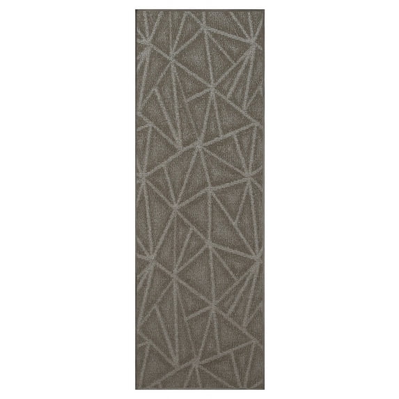 Furnish My Place Indoor Floor Rug - 2 ft. x 24 ft., Neutral, Geometrical Print, Customized Area Rug for Bedrooms, Hallways, Living Rooms