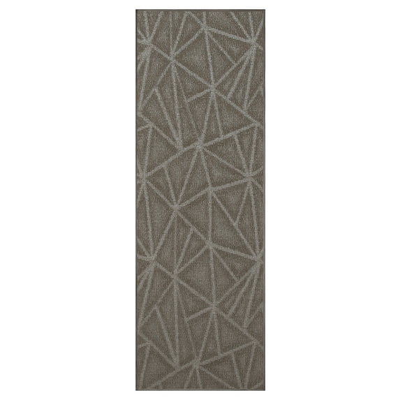 Furnish My Place Indoor Floor Rug - 2 ft. x 44 ft., Neutral, Geometrical Print, Customized Area Rug for Bedrooms, Hallways, Living Rooms