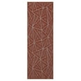 thumbnail image 1 of Furnish My Place Indoor Floor Rug - 2 ft. x 8 ft., Rust, Geometrical Print, Customized Area Rug for Bedrooms, Hallways, Living Rooms, 1 of 5