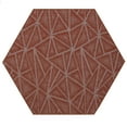 thumbnail image 1 of Furnish My Place Indoor Floor Rug - 3 ft. Hexagon, Rust, Geometrical Print, Customized Area Rug for Bedrooms, Hallways, Living Rooms, 1 of 5
