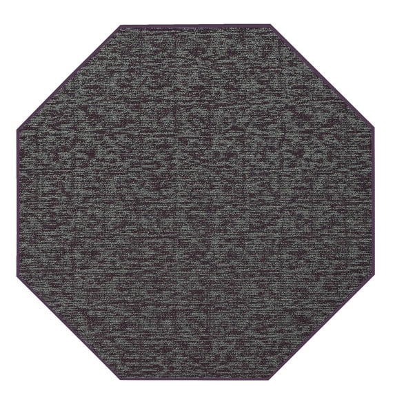 Furnish My Place Indoor Floor Rug - 3 ft. Octagon, Purple, Distressed, Area Rug for Bedrooms, Hallways, Living Rooms