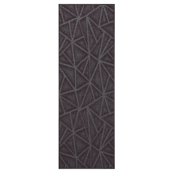 Furnish My Place Indoor Floor Rug - 3 ft. x 12 ft., Purple, Geometrical Print, Customized Area Rug for Bedrooms, Hallways, Living Rooms