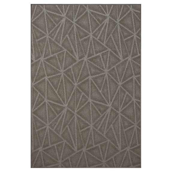 Furnish My Place Indoor Floor Rug - 3 ft. x 4 ft., Neutral, Geometrical Print, Customized Area Rug for Bedrooms, Hallways, Living Rooms