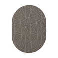 thumbnail image 1 of Furnish My Place Indoor Floor Rug - 3 ft. x 5 ft. Oval, Neutral, Geometrical Print, Customized Area Rug for Bedrooms, Hallways, Living Rooms, 1 of 6