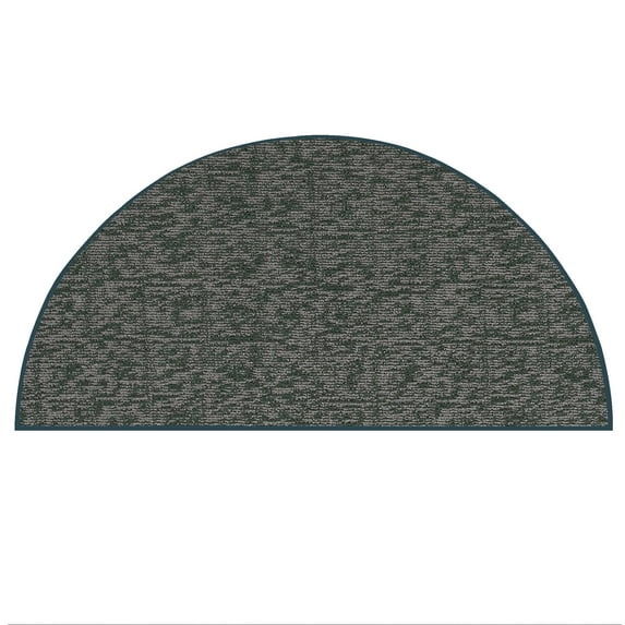 Furnish My Place Indoor Floor Rug - 33" x 66" Half Round, Gray, Distressed, Area Rug for Bedrooms, Hallways, Living Rooms