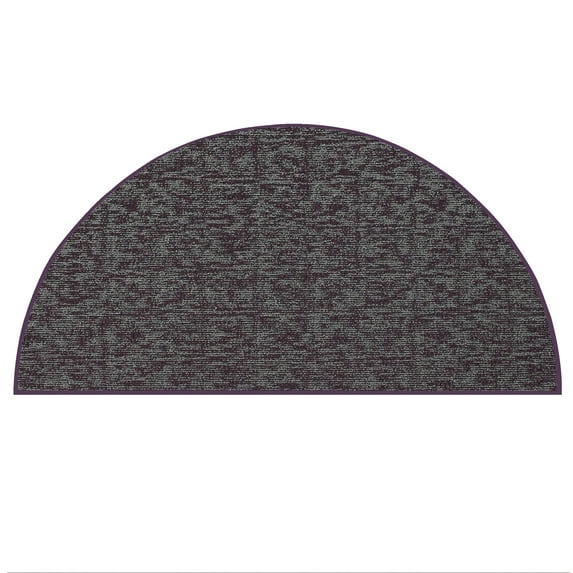 Furnish My Place Indoor Floor Rug - 36" x 72" Half Round, Purple, Distressed, Area Rug for Bedrooms, Hallways, Living Rooms