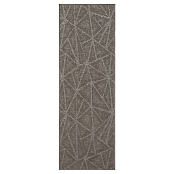 Furnish My Place Indoor Floor Rug - 4 ft. x 46 ft., Neutral, Geometrical Print, Customized Area Rug for Bedrooms, Hallways, Living Rooms