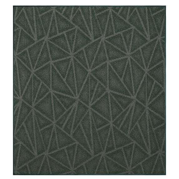 Furnish My Place Indoor Floor Rug - 6 ft. x 6 ft., Square, Green, Geometrical Print, Customized Area Rug for Bedrooms, Hallways, Living Rooms