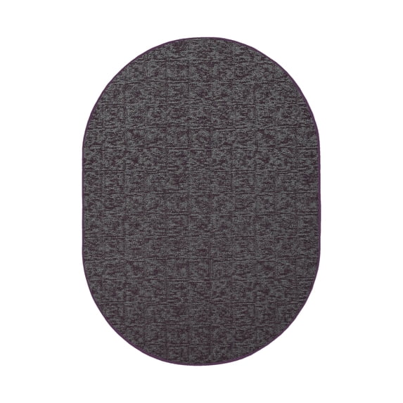 Furnish My Place Indoor Floor Rug - 6 ft. x 8 ft. Oval, Purple, Distressed, Area Rug for Bedrooms, Hallways, Living Rooms