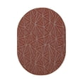 thumbnail image 1 of Furnish My Place Indoor Floor Rug - 6 ft. x 8 ft. Oval, Rust, Geometrical Print, Customized Area Rug for Bedrooms, Hallways, Living Rooms, 1 of 5