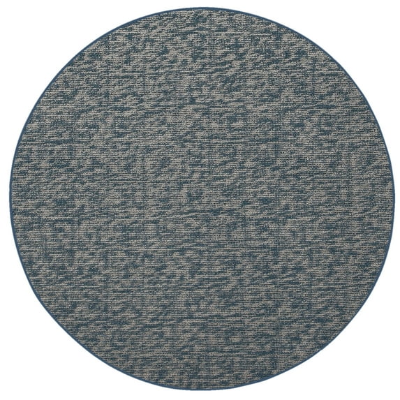 Furnish My Place Indoor Floor Rug - 7 ft. Round, Blue, Distressed, Area Rug for Bedrooms, Hallways, Living Rooms