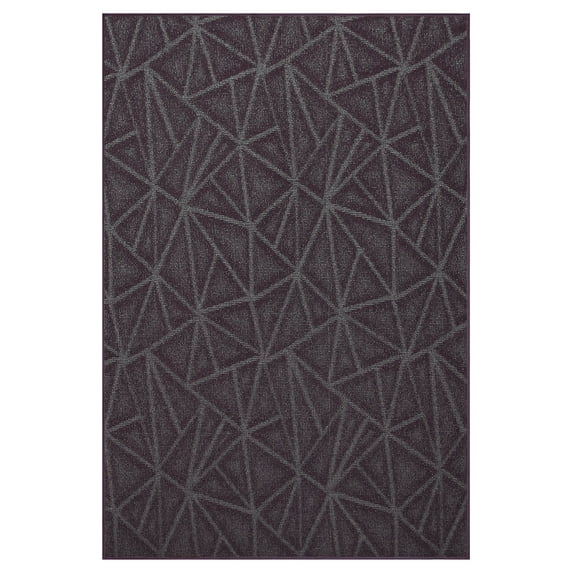 Furnish My Place Indoor Floor Rug - 7 ft. x 8 ft., Purple, Geometrical Print, Customized Area Rug for Bedrooms, Hallways, Living Rooms