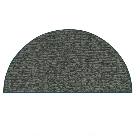 Furnish My Place Indoor Floor Rug - 72" x 144" Half Round, Gray, Distressed, Area Rug for Bedrooms, Hallways, Living Rooms