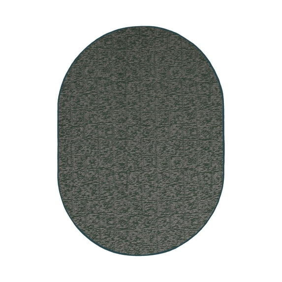 Furnish My Place Indoor Floor Rug - 8 ft. x 10 ft. Oval, Gray, Distressed, Area Rug for Bedrooms, Hallways, Living Rooms