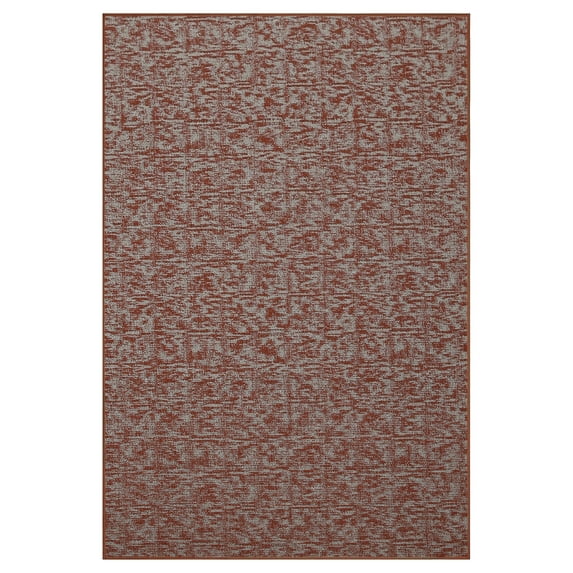 Furnish My Place Indoor Floor Rug - 8 ft. x 14 ft., Rust, Distressed, Area Rug for Bedrooms, Hallways, Living Rooms