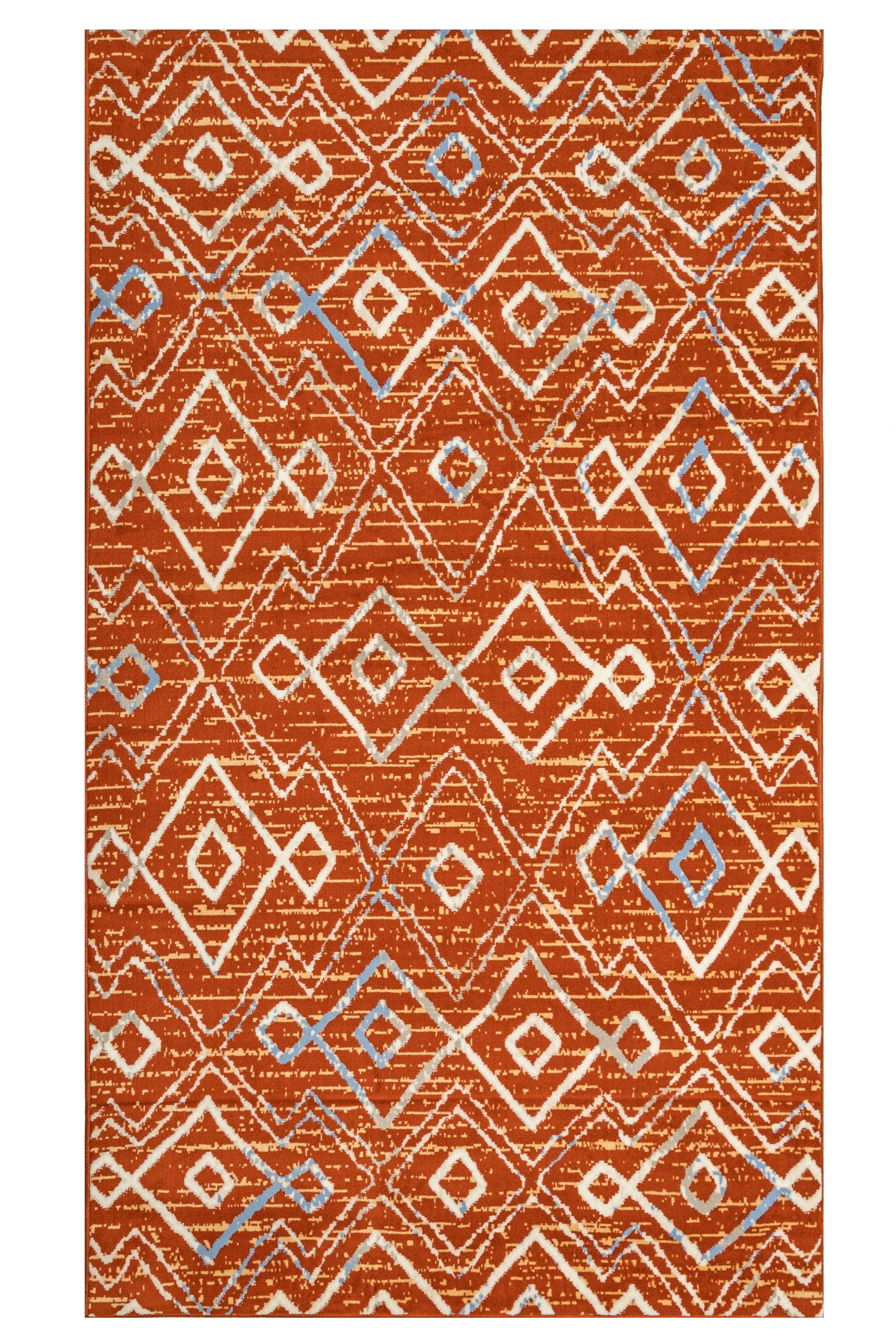 Moroccan Geometric Rug Furnish My Place Indoor Moroccan Geometric Print Rug with Jute Backing ...