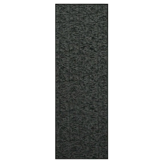 Furnish My Place Indoor/Outdoor Rug Black 2' x 28' Made in Usa, Area Rugs Great for Kids, Pets, Event, Wedding