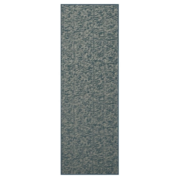 Furnish My Place Indoor/Outdoor Rug Blue 3' x 34' Made in Usa, Area Rugs Great for Kids, Pets, Event, Wedding