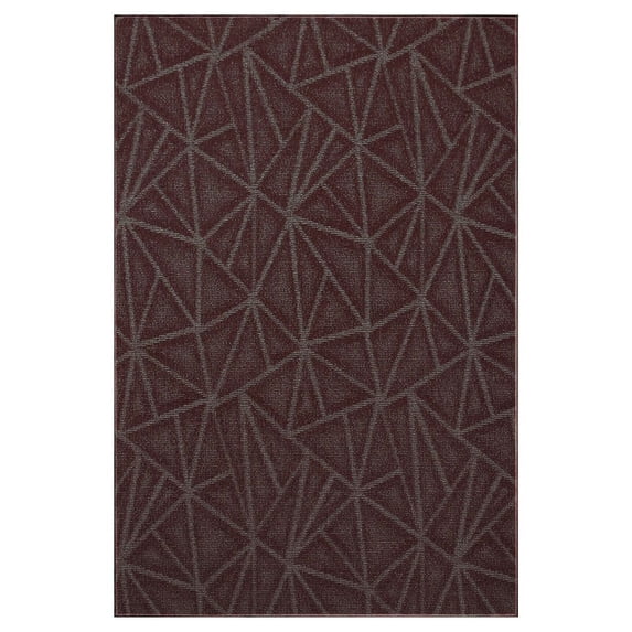 Furnish My Place Indoor/Outdoor Rug Burgundy 3' x 6', Made in Usa, Area Rugs Great for Kids, Pets, Event, Wedding