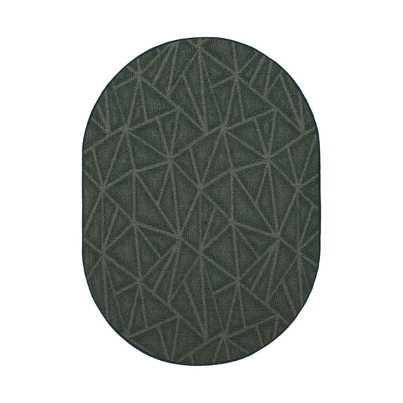 Furnish My Place Indoor/Outdoor Rug Green 4' x 26', Oval, Made in Usa, Area Rugs Great for Kids, Pets, Event, Wedding