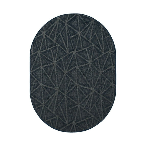 Furnish My Place Indoor/Outdoor Rug Navy 2' x 50', Oval, Made in Usa, Area Rugs Great for Kids, Pets, Event, Wedding