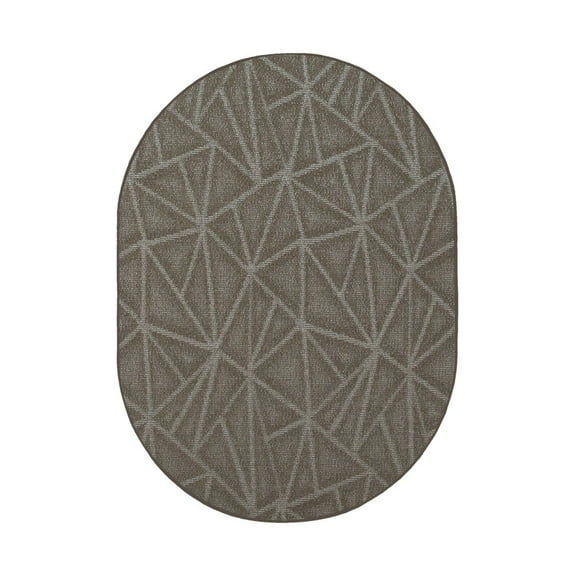 Furnish My Place Indoor/Outdoor Rug Neutral 2' x 8', Oval, Made in Usa, Area Rugs Great for Kids, Pets, Event, Wedding