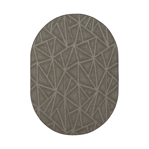 Furnish My Place Indoor/Outdoor Rug Neutral 4' x 8', Oval, Made in Usa, Area Rugs Great for Kids, Pets, Event, Wedding