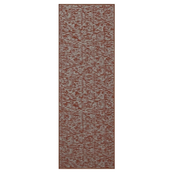 Furnish My Place Indoor/Outdoor Rug Rust 2' x 22' Made in Usa, Area Rugs Great for Kids, Pets, Event, Wedding
