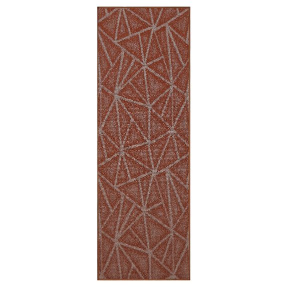 Furnish My Place Indoor/Outdoor Rug Rust 2' x 34', Made in Usa, Area Rugs Great for Kids, Pets, Event, Wedding