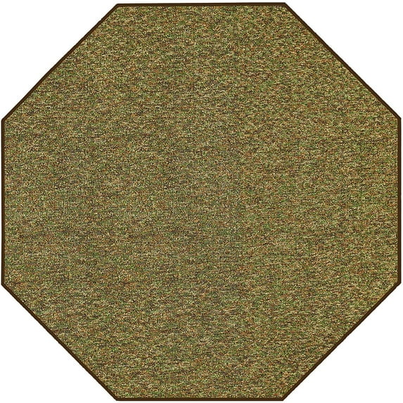 Furnish My Place Loop Floor Rug - 2 ft., Octagon, Camo Green, Customized Area Rug for Patio, Garden, Hallway, Living Room