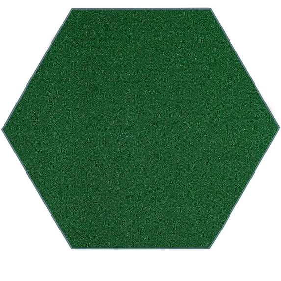 Furnish My Place Loop Floor Rug - 3 ft., Hexagon, Green, Customized Area Rug for Patio, Garden, Hallway, Living Room
