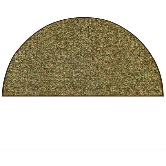 Furnish My Place Loop Floor Rug - 33" x 66", Half Round, Camo Green, Customized Area Rug for Patio, Garden, Hallway, Living Room