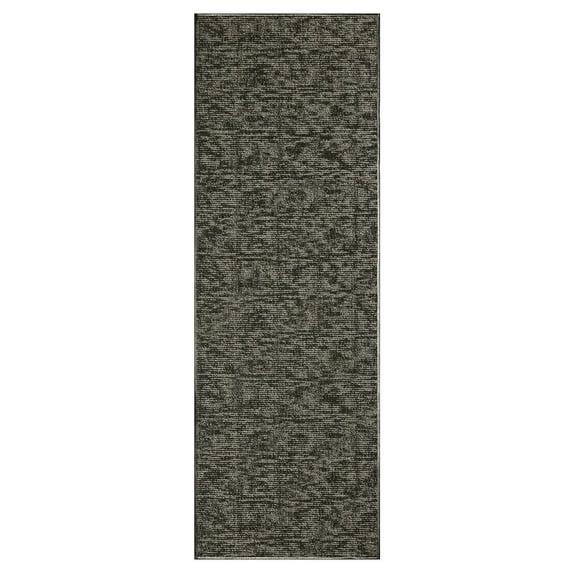 Furnishmyplace Modern Indoor/Outdoor Commercial Rug - Black, Elemental Area Rugs 4' x 10'