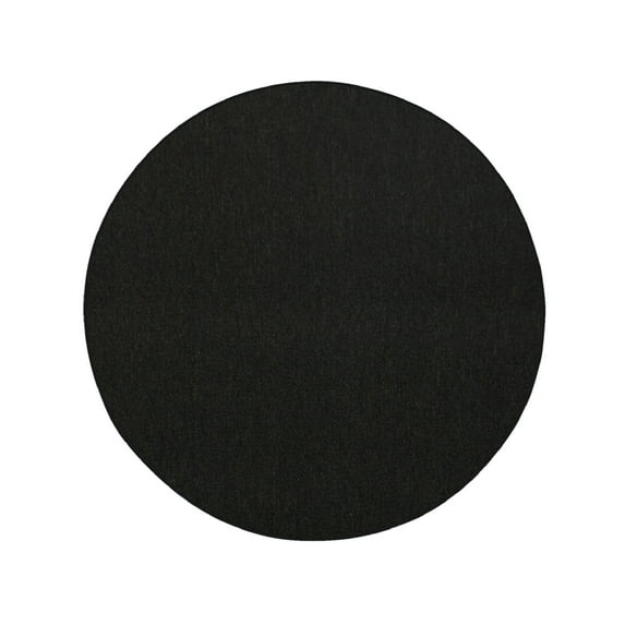 Furnish My Place Modern Indoor/Outdoor Commercial Solid Color Rug - Black, 7' Round, Pet and Kids Friendly Rug. Made in USA, Area Rugs Great for Kids, Pets, Event, Wedding