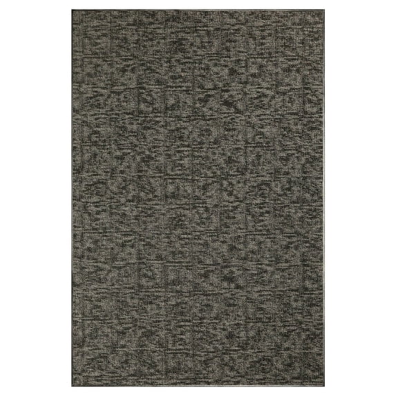 Furnishmyplace Modern Indoor/Outdoor Commercial Rug - Black, Elemental Area Rugs 8' x 20'
