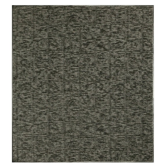 Furnishmyplace Modern Indoor/Outdoor Commercial Rug - Black, Elemental Area Rugs 8' x 8'