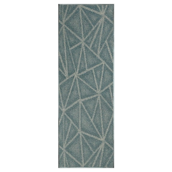 Furnish My Place Modern Indoor/Outdoor Commercial Solid Color Rug - Blue, 4' x 46', Runner, Pet and Kids Friendly Rug. Made in USA, Area Rugs Great for Kids, Pets, Event, Wedding