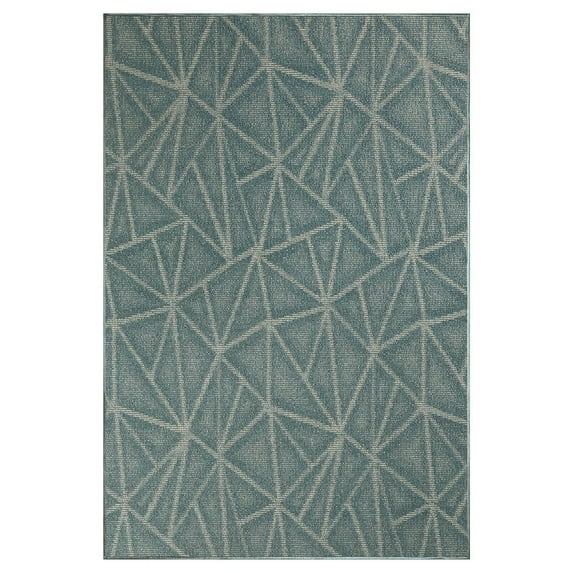 Furnish My Place Modern Indoor/Outdoor Commercial Solid Color Rug - Blue, 4' x 5', Pet and Kids Friendly Rug. Made in USA, Area Rugs Great for Kids, Pets, Event, Wedding