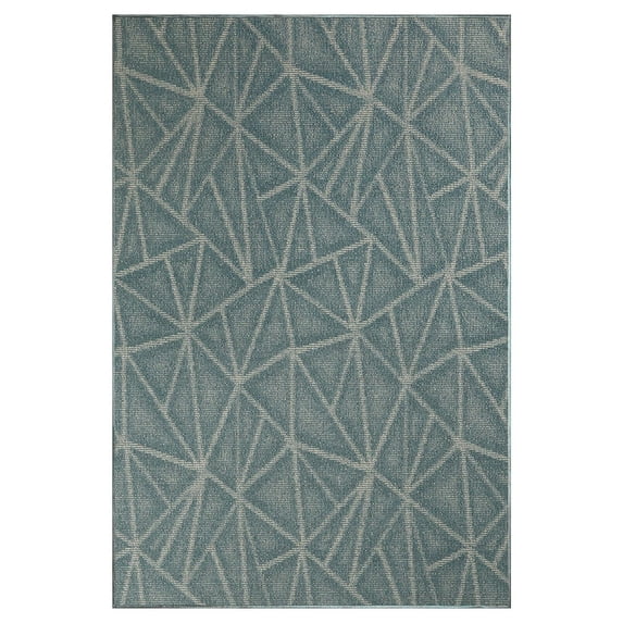 Furnish My Place Modern Indoor/Outdoor Commercial Solid Color Rug - Blue, 8' x 13', Pet and Kids Friendly Rug. Made in USA, Area Rugs Great for Kids, Pets, Event, Wedding