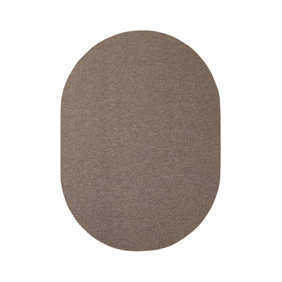Furnish My Place Modern Indoor/Outdoor Commercial Solid Color Rug - Brown, 12' x 20' Oval, Pet and Kids Friendly Rug. Made in USA, Oval, Area Rugs Great for Kids, Pets, Event, Wedding