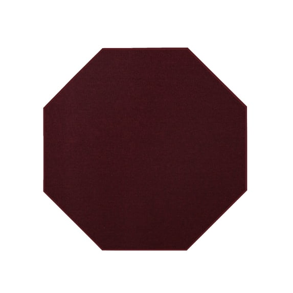 Furnish My Place Modern Indoor/Outdoor Commercial Solid Color Rug - Burgundy, 3' Octagon, Pet and Kids Friendly Rug. Made in USA, Area Rugs Great for Kids, Pets, Event, Wedding