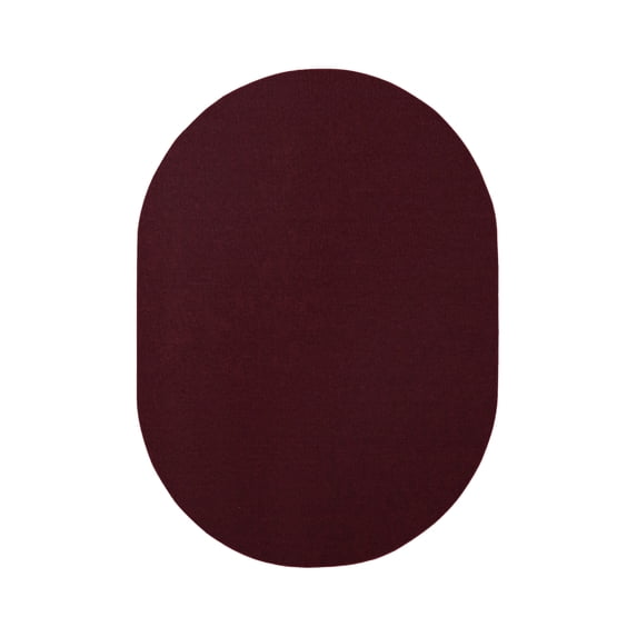 Furnish My Place Modern Indoor/Outdoor Commercial Solid Color Rug - Burgundy, 5' x 7' Oval, Pet and Kids Friendly Rug. Made in USA, Oval, Area Rugs Great for Kids, Pets, Event, Wedding