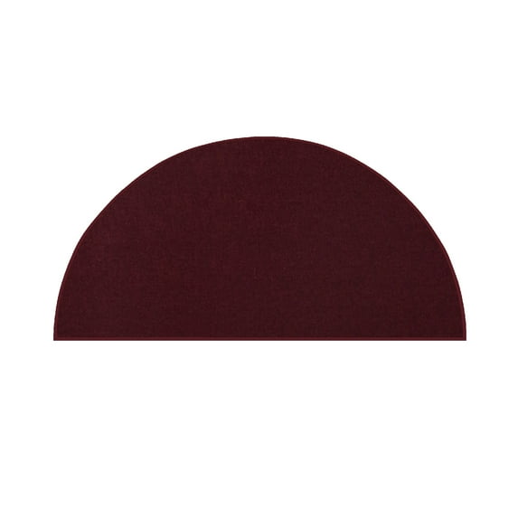 Furnish My Place Modern Indoor/Outdoor Commercial Solid Color Rug - Burgundy, 72" x 144" Half Round, Pet and Kids Friendly Rug. Made in USA, Area Rugs Great for Kids, Pets, Event, Wedding
